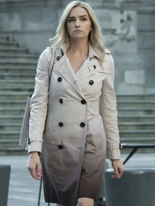 Batwoman Reagan Double-Breasted Grey Coat