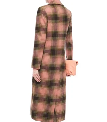 Behind Her Eyes Adele Pink Plaid Coat