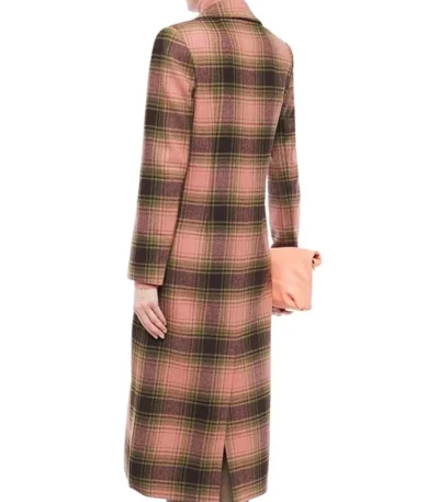Behind Her Eyes Adele Pink Plaid Coat