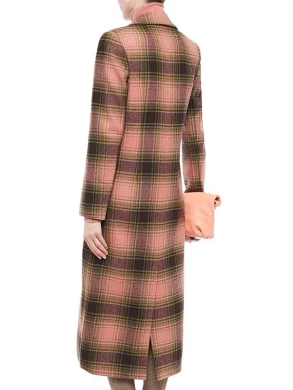 Behind Her Eyes Adele Pink Plaid Coat