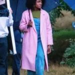 Behind Her Eyes Louise Pink Long Coat