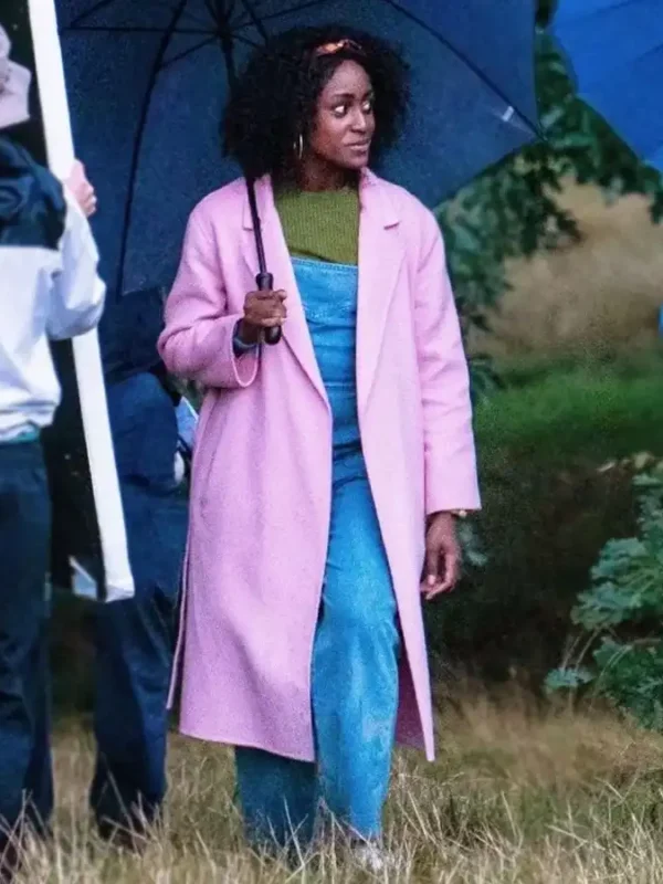 Behind Her Eyes Louise Pink Long Coat