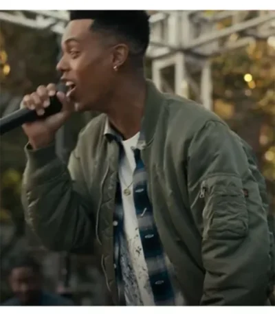 Bel-Air Jabari Banks Green MA-1 Bomber Jacket
