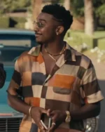 Bel-Air Jordan L. Jones Brown Patchwork Print Shirt