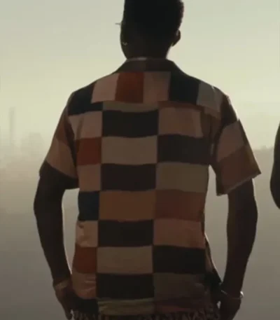 Bel-Air Jordan L. Jones Brown Patchwork Print Shirt