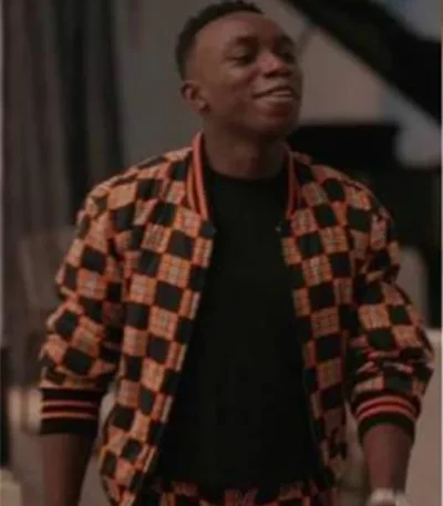 Bel-Air Olly Sholotan S01 E05 Check Bomber Jacket