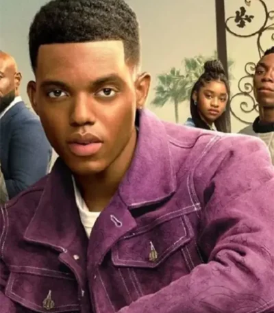 Bel-Air S02 Jabari Banks Purple Denim Jacket