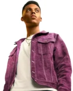 Bel-Air S02 Jabari Banks Purple Denim Jacket