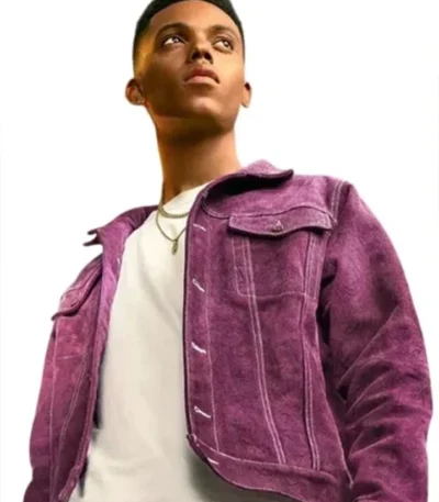 Bel-Air S02 Jabari Banks Purple Denim Jacket