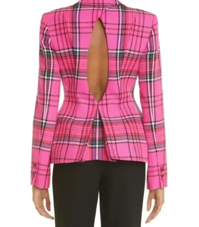 Bel-Air S1 E2 Hilary Banks Pink Plaid Blazer Jacket