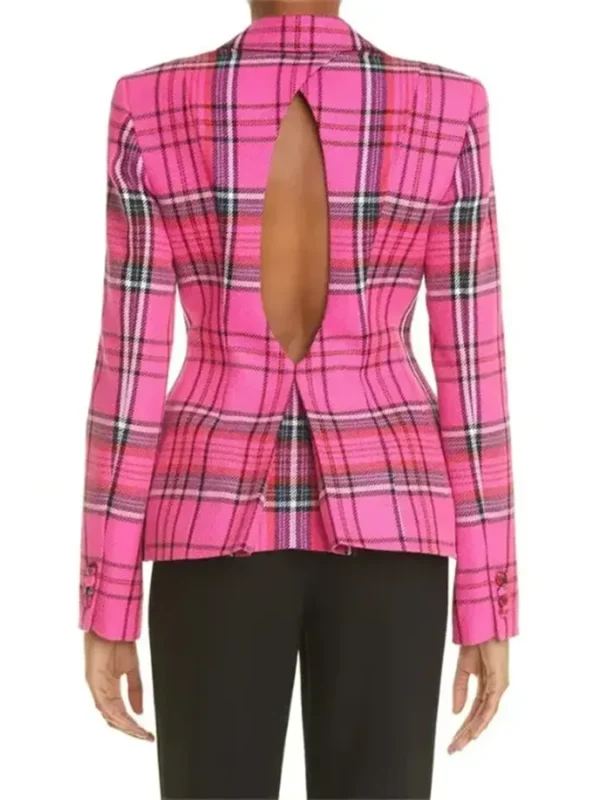 Bel-Air S1 E2 Hilary Banks Pink Plaid Blazer Jacket