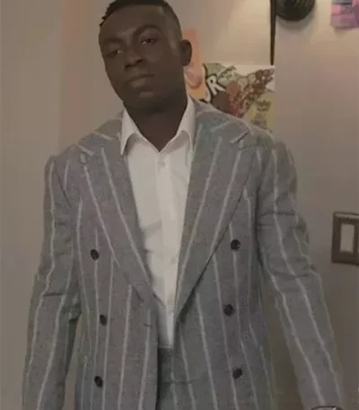Bel-Air S1 E5 Olly Sholotan Grey Striped Havana Suit