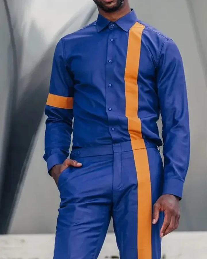 Bel-Air S1 E5 Will Smith Blue Yellow Stripe Pant Shirt Suit Bel-Air S1 E5 Will Smith Blue Yellow Stripe Pant Shirt Suit