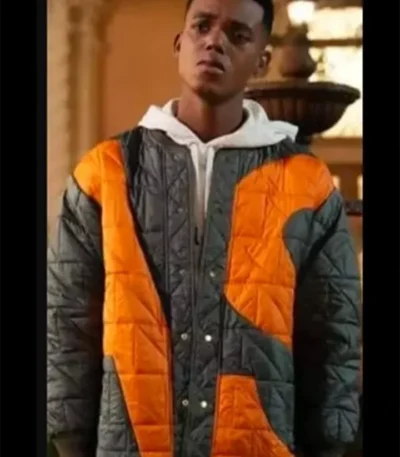 Bel-Air Will Smith S01 E05 Grey Orange Puffer Jacket