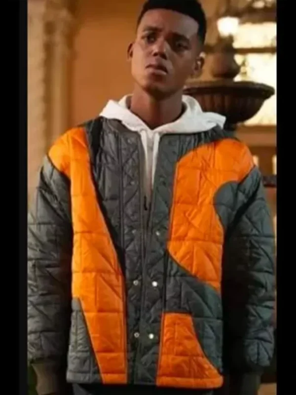 Bel-Air Will Smith S01 E05 Grey Orange Puffer Jacket