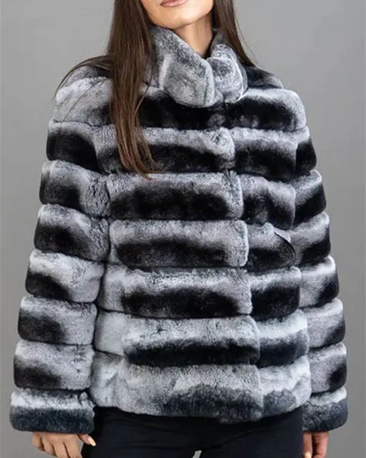 Belinda Real Chinchilla Fur Women Coat Jacket Belinda Real Chinchilla Fur Women Coat Jacket