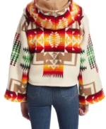 Beth Dutton Printed Wool Cropped Cloak