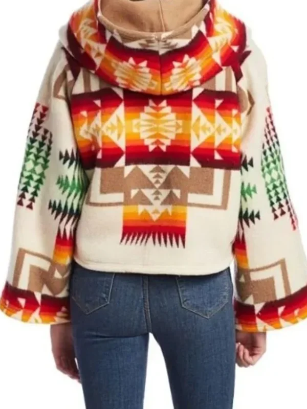 Beth Dutton Printed Wool Cropped Cloak