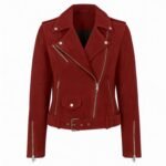 Bethany Brown Murder in a Small Town Maroon Suede Jacket - Image 2