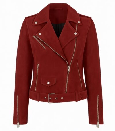 Bethany Brown Murder in a Small Town Maroon Suede Jacket 2