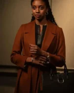 Billions S07 Kate Sacker Brown Trench Coat