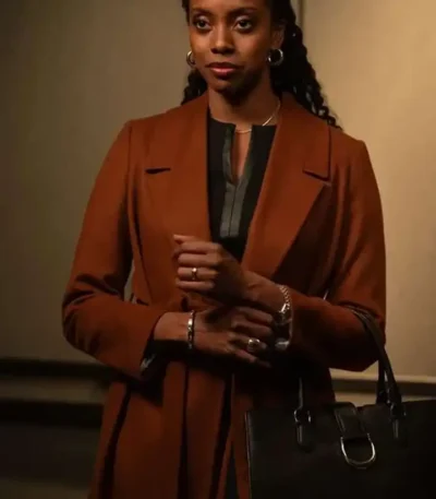 Billions S07 Kate Sacker Brown Trench Coat