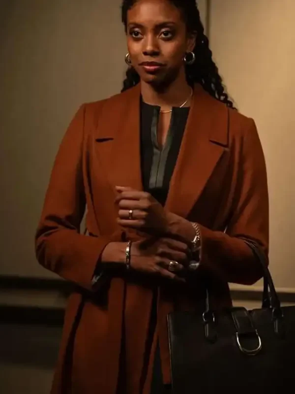 Billions S07 Kate Sacker Brown Trench Coat