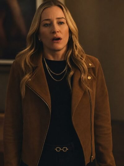 Billions Season 7 Piper Perabo Suede Brown Jacket