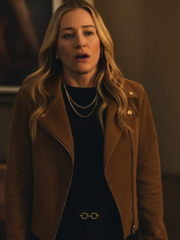 Billions Season 7 Piper Perabo Suede Brown Jacket