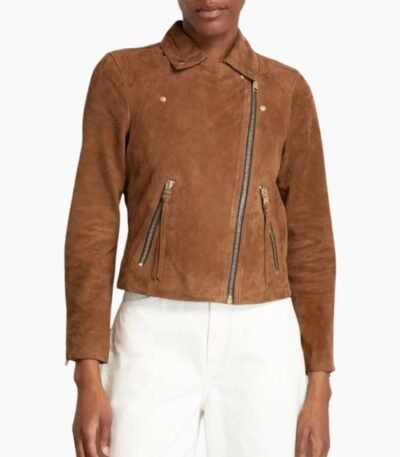 Billions Season 7 Piper Perabo Suede Brown Jacket