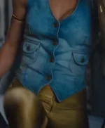 Birds of Prey Black Canary Blue Denim Vest