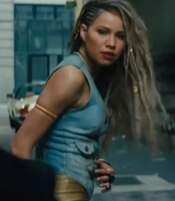 Birds of Prey Black Canary Blue Denim Vest