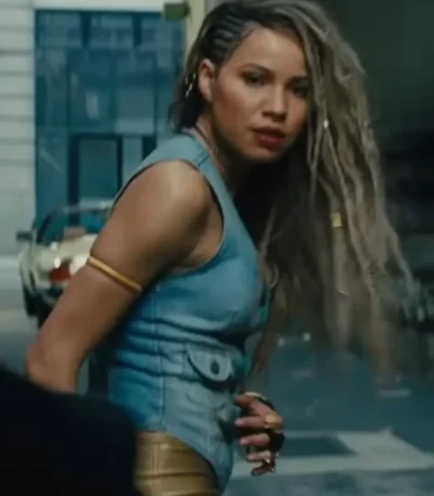 Birds of Prey Black Canary Blue Denim Vest