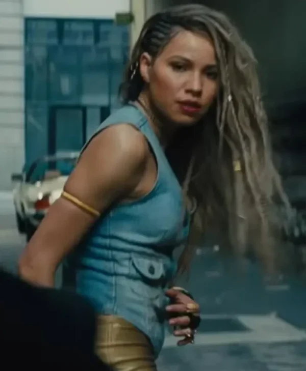 Birds of Prey Black Canary Blue Denim Vest