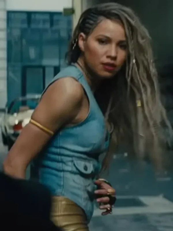 Birds of Prey Black Canary Blue Denim Vest