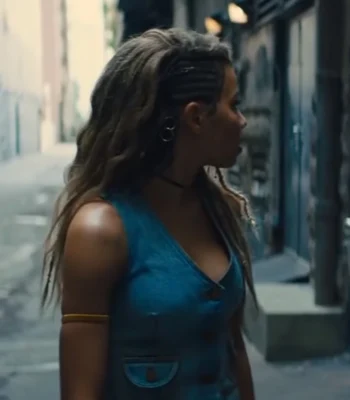 Birds of Prey Black Canary Blue Denim Vest