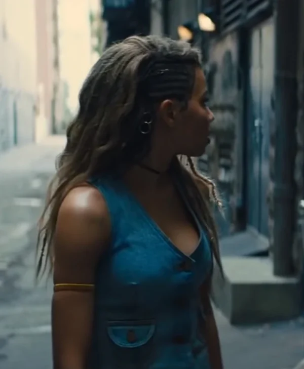 Birds of Prey Black Canary Blue Denim Vest