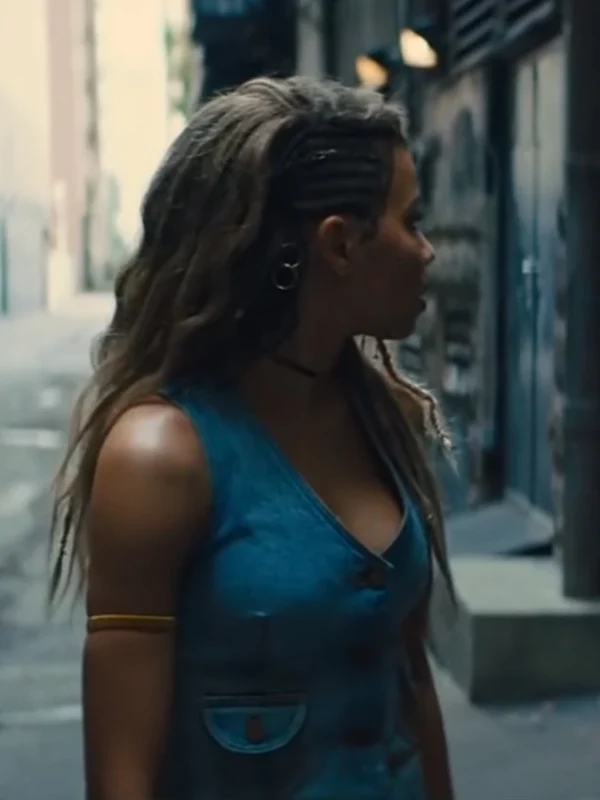 Birds of Prey Black Canary Blue Denim Vest