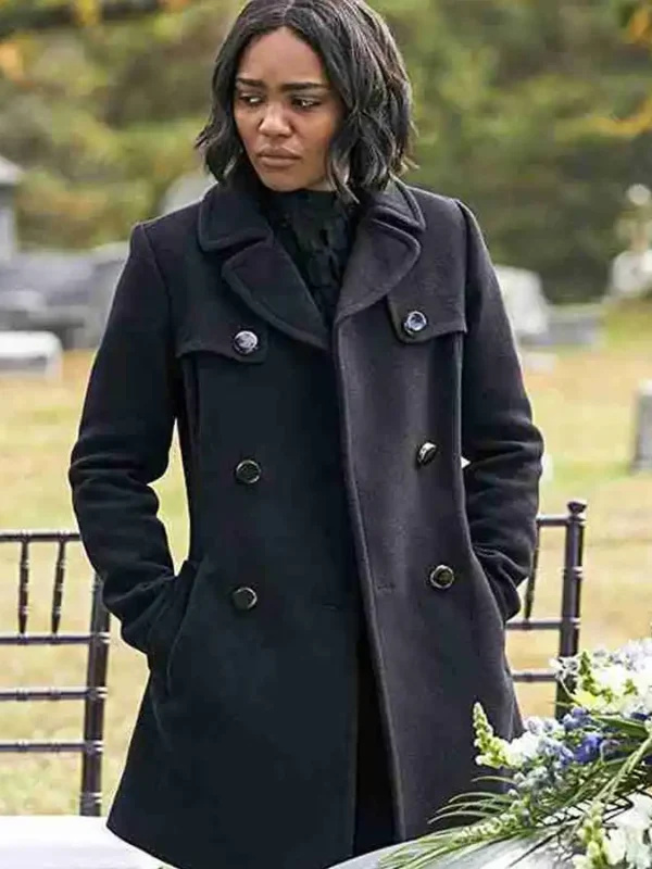 Black Lightning Jennifer Pierce Double Breasted Coat