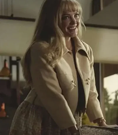 Black Mirror S06 Auden Thornton Beige Jacket