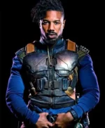 Black Panther Erik Killmonger Leather Costume Vest