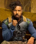 Black Panther Erik Killmonger Leather Costume Vest