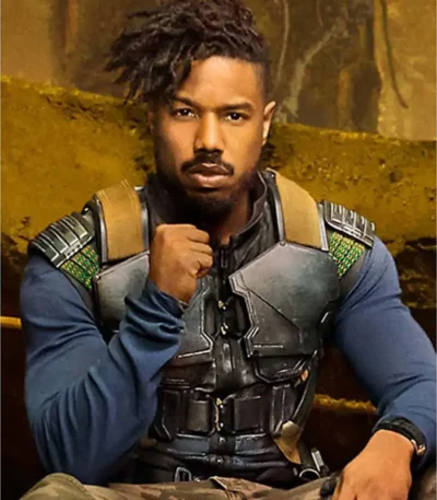 Black Panther Erik Killmonger Leather Costume Vest