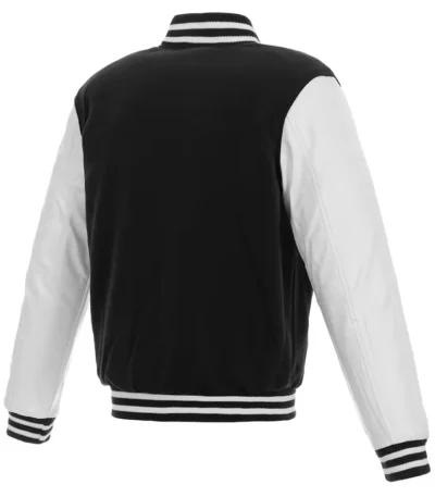 Black-White Washington Commanders Letterman Jacket