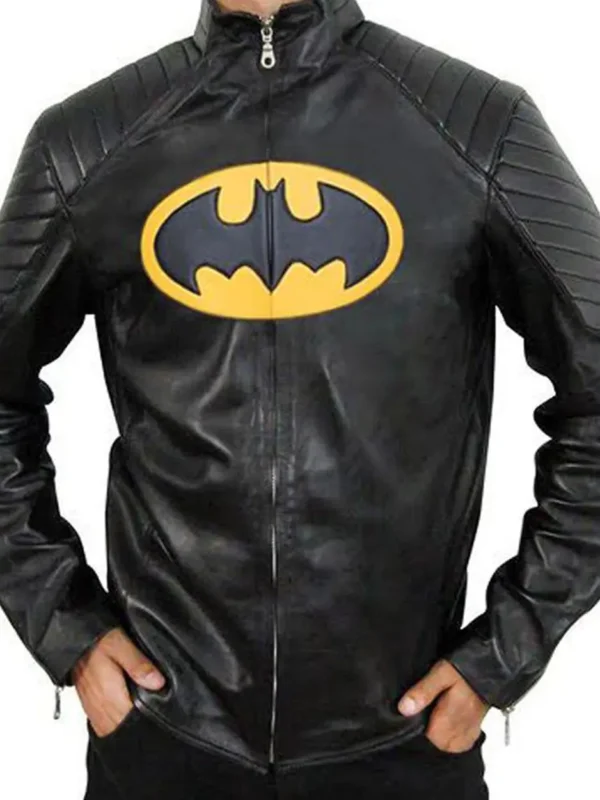 Black & Yellow Batman Lego Leather Jacket
