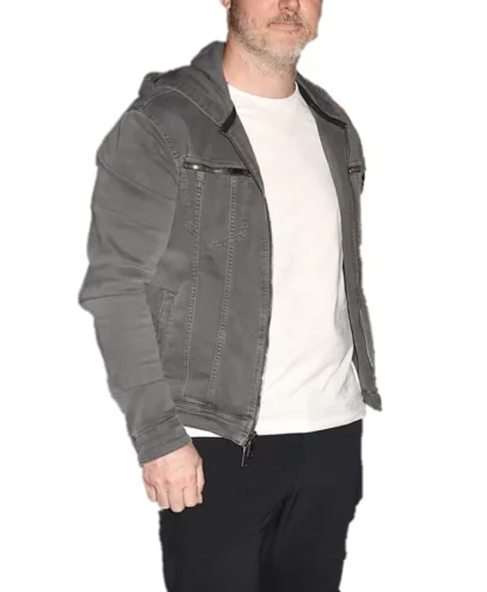 Dave Wilson Bloodshot Grey Hooded Jacket Dave Wilson Bloodshot Grey Hooded Jacket