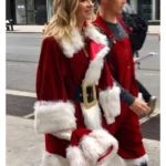 Blue Bloods Vanessa Ray Red Shearling Santa Coat