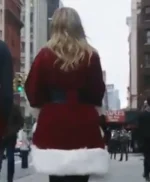 Blue Bloods Vanessa Ray Red Shearling Santa Coat