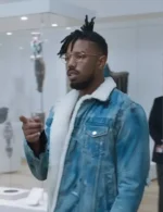 Black Panther Erik Killmonger Blue Denim Trucker Jacket