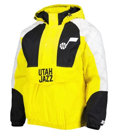 Body Check Utah Jazz Half-Zip Hoodie Jacket